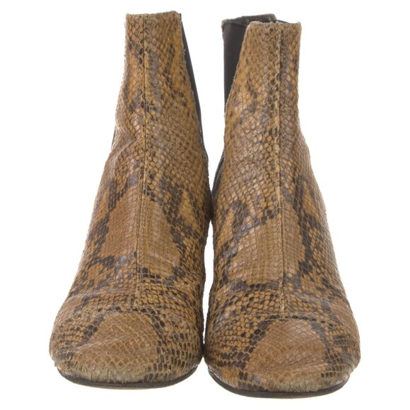 ISABEL MARANT Embossed Leather Ankle Chelsea Boots FR39 US8 - Picture 3 of 6